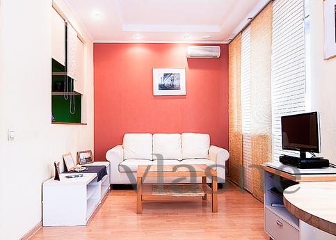 Cozy, small apartment with an unusual design. The apartment 