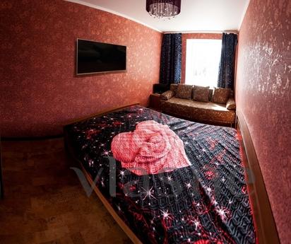The apartment has three separate rooms, the rooms are sofas,