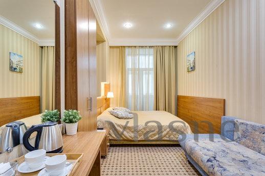 A cozy room in a mini-hotel on Tverskaya for two people. A s