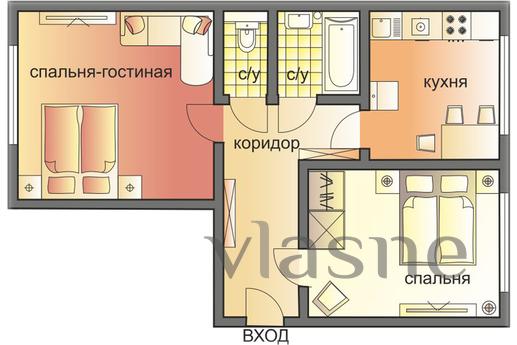 Cozy 2 bedroom apartment (025), Moscow - apartment by the day